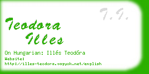 teodora illes business card