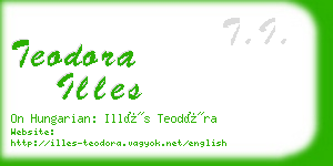 teodora illes business card